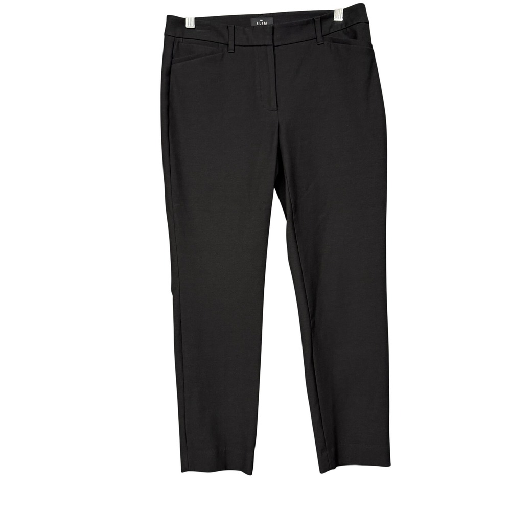 WHBM Pants Womens 6 Black The Slim Ankle Stretch Tapered Minimalist Career